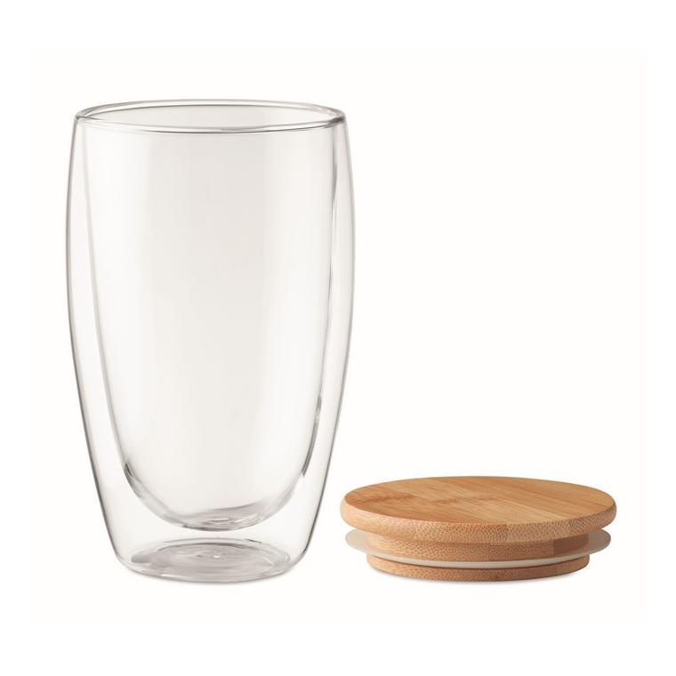 Pahar cu perete dublu, 450 ml TIRANA LARGE Transparent