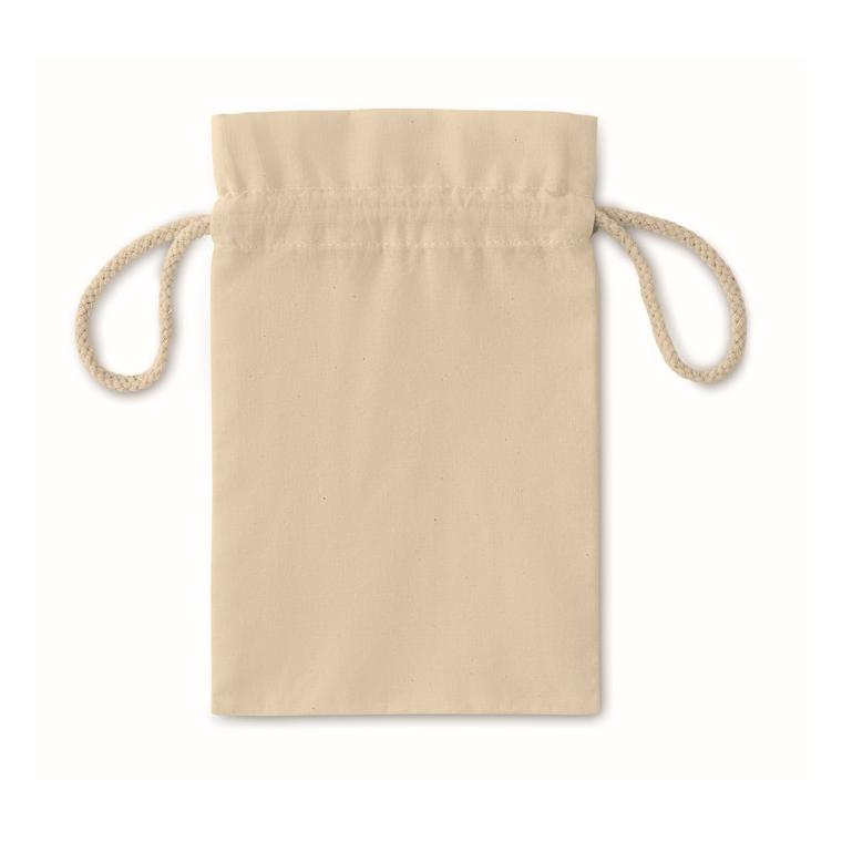 Pungă mică din bumbac cu șnur TASKE SMALL Bej