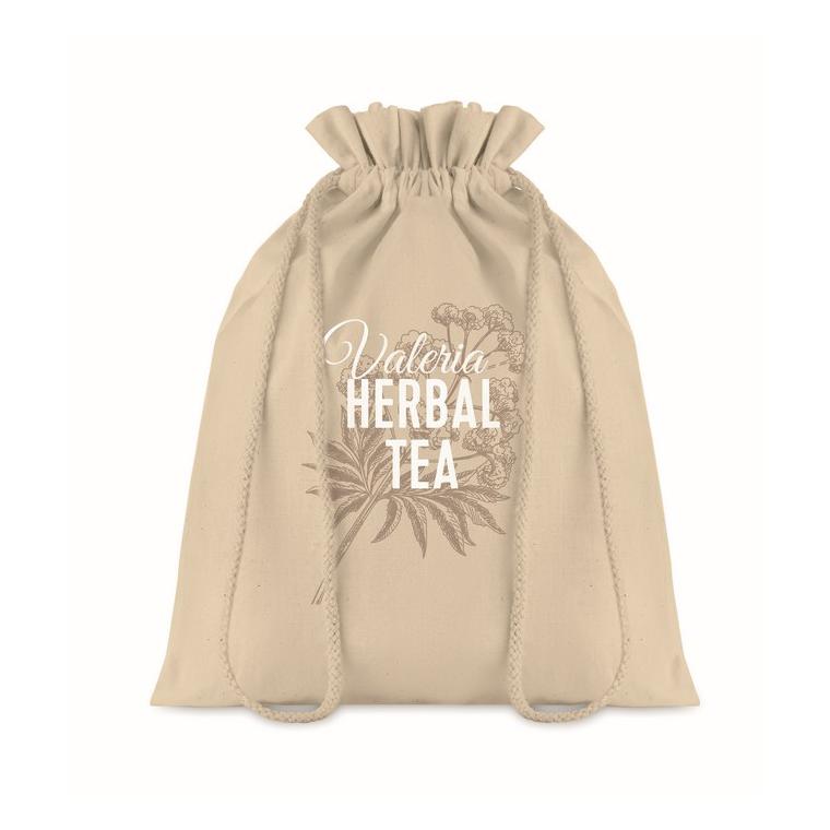 Pungă medie din bumbac cu șnur TASKE MEDIUM Bej