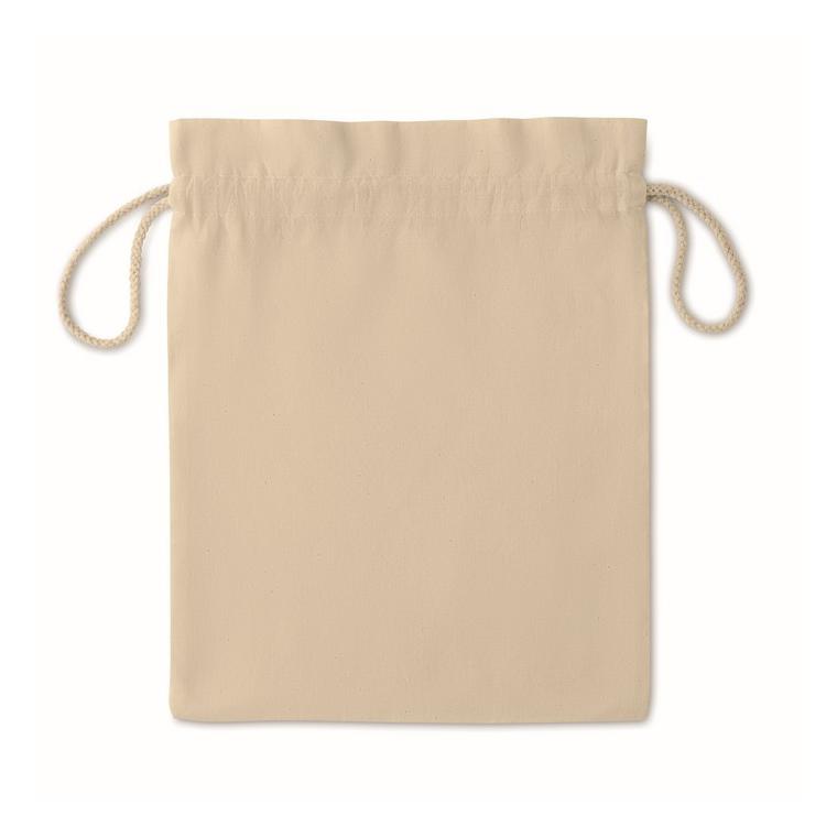 Pungă medie din bumbac cu șnur TASKE MEDIUM Bej