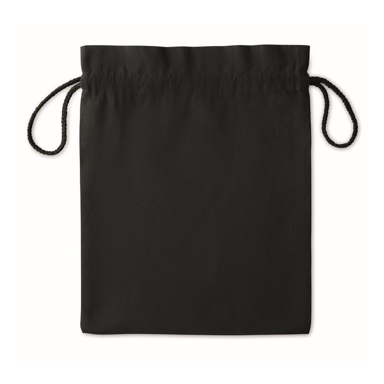 Pungă medie din bumbac cu șnur TASKE MEDIUM Negru