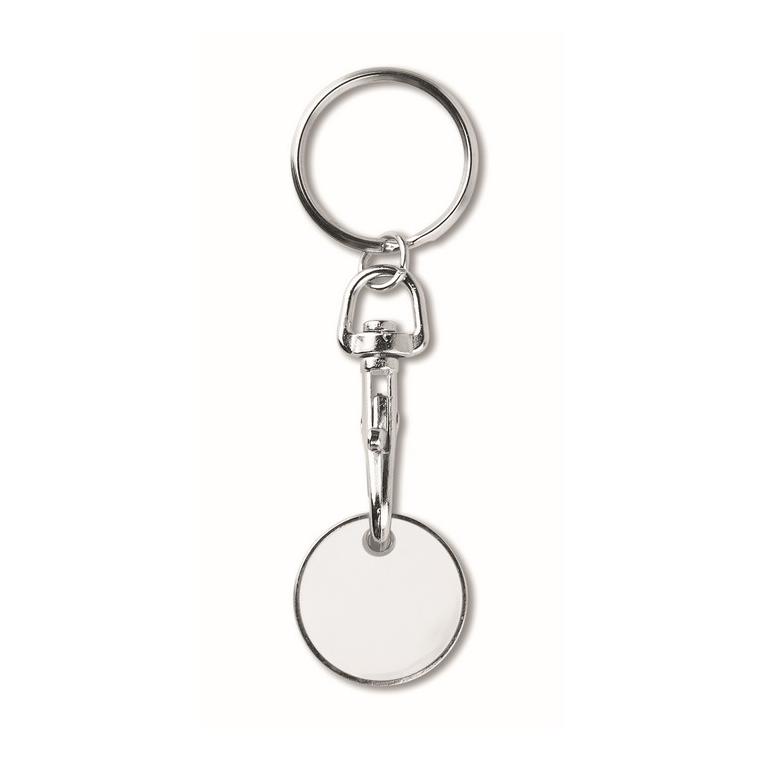 Breloc cu jeton (€uro token) TOKENRING Alb