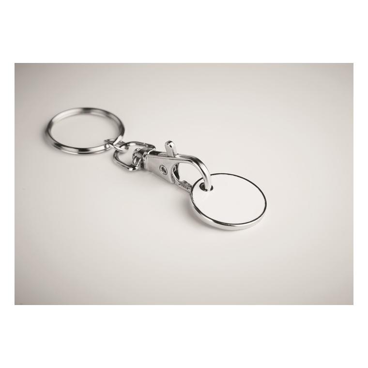 Breloc cu jeton (€uro token) TOKENRING Alb