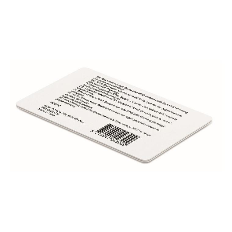 Card pentru blocare RFID BLOCKING Alb