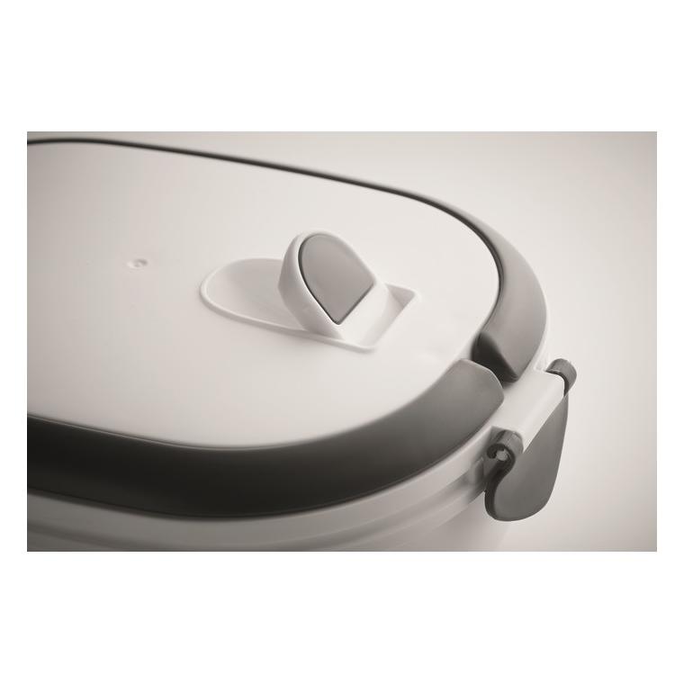 Cutie prânz PP, capac etanș LUX LUNCH Alb