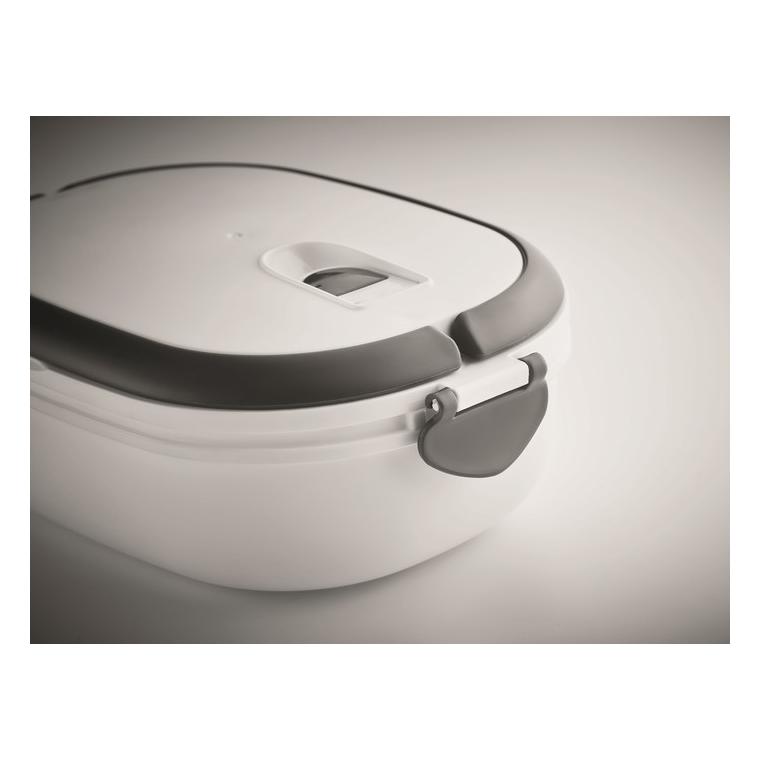 Cutie prânz PP, capac etanș LUX LUNCH Alb