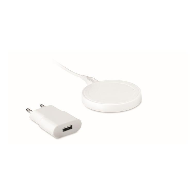 Set de încărcare wireless WIRELESS PLATO SET Alb