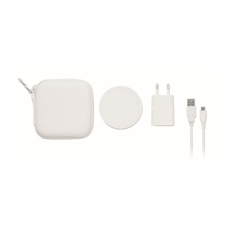 Set de încărcare wireless WIRELESS PLATO SET Alb