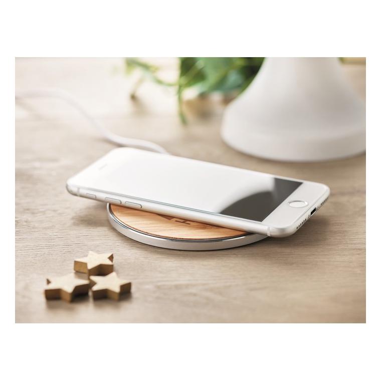 Încărcător rapid bambus fără fir DESPAD Natur