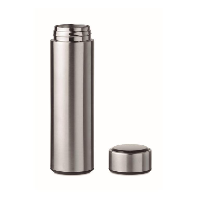 Sticlă cu termometru tactil POLE Argintiu mat