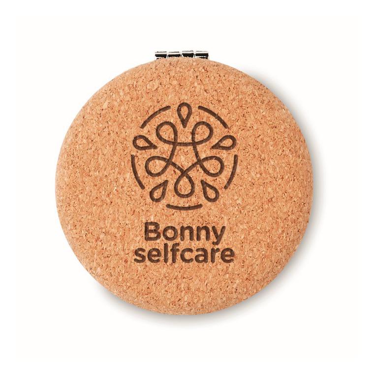 Oglindă cu capac din plută GUAPA CORK Bej