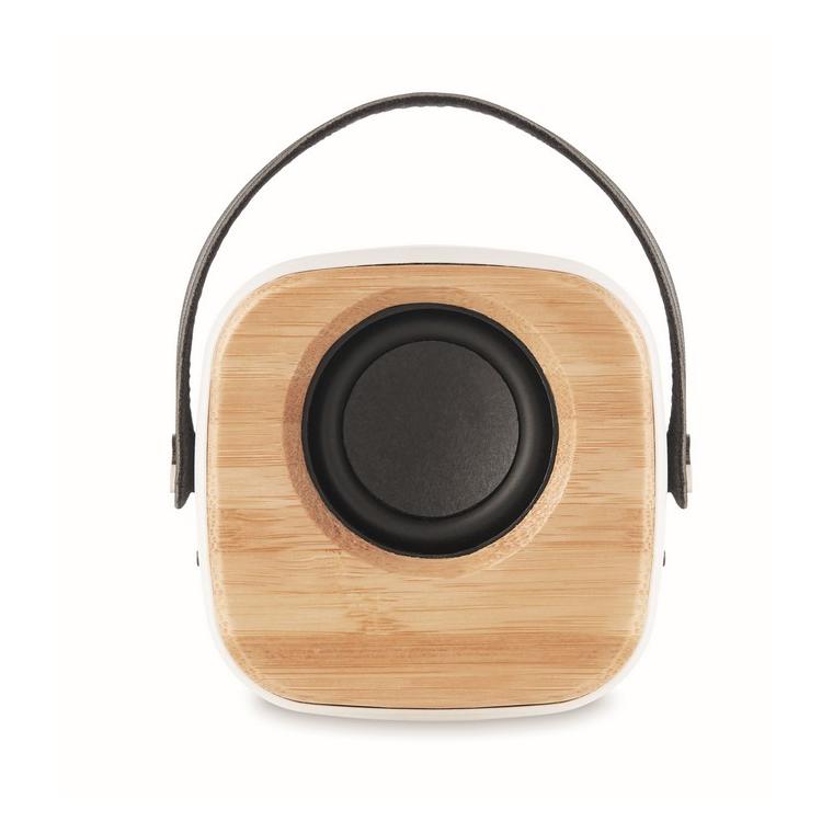 Boxă de 3W cu față de bambus OHIO SOUND Alb