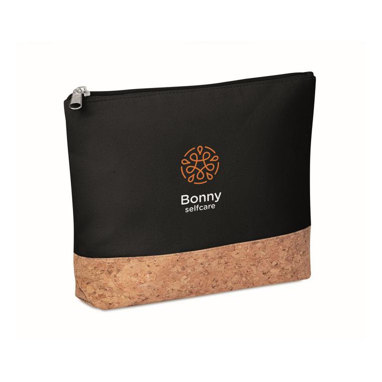 Geantă cosmetice, plută & bumbac PORTO BAG Negru