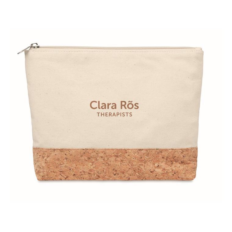 Geantă cosmetice, plută & bumbac PORTO BAG Bej