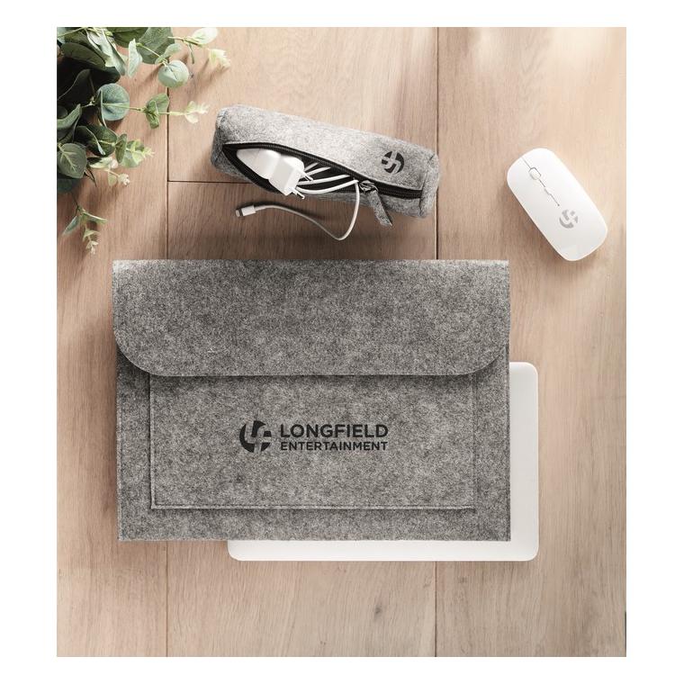 Husa pentru laptop din pâslă POUCHLO Gri