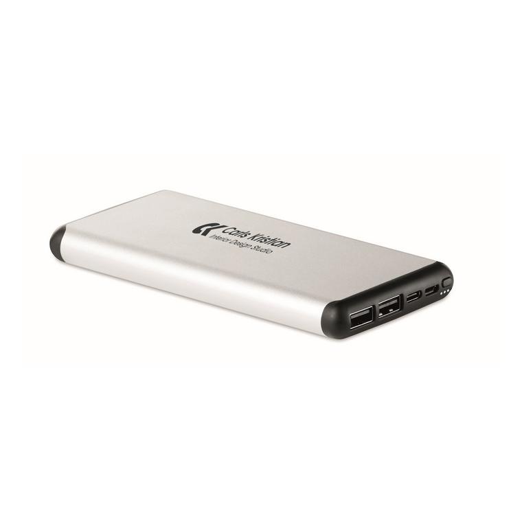 Powerbank 10000 cu ventuză SIUR POWER Argintiu mat