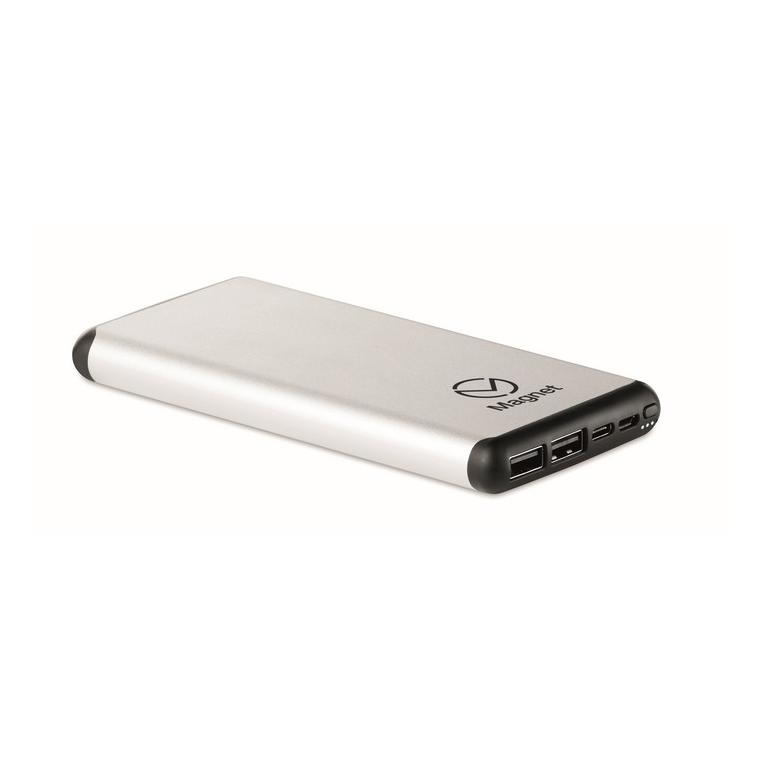 Powerbank 10000 cu ventuză SIUR POWER Argintiu mat