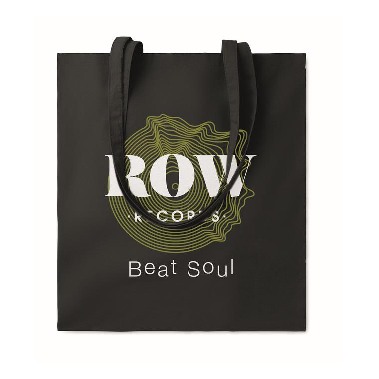 Sacoșă cumpărături din bumbac COTTONEL COLOUR ++ Negru