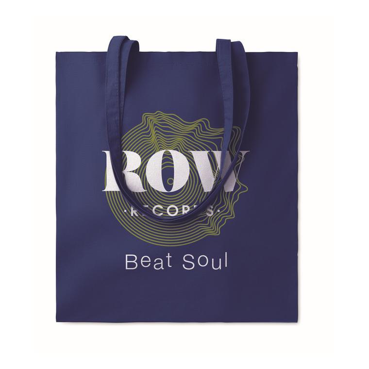 Sacoșă cumpărături din bumbac COTTONEL COLOUR ++ Albastru