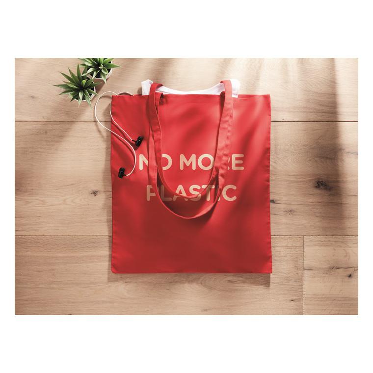 Sacoșă cumpărături din bumbac COTTONEL COLOUR ++ Roșu