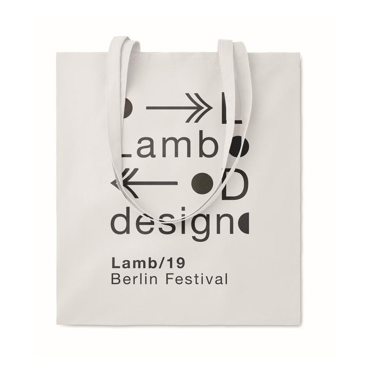 Sacoșă cumpărături din bumbac COTTONEL COLOUR ++ Alb