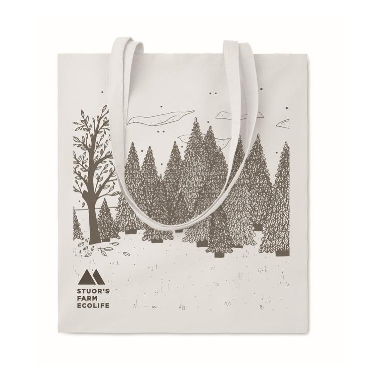 Sacoșă cumpărături din bumbac COTTONEL COLOUR ++ Alb