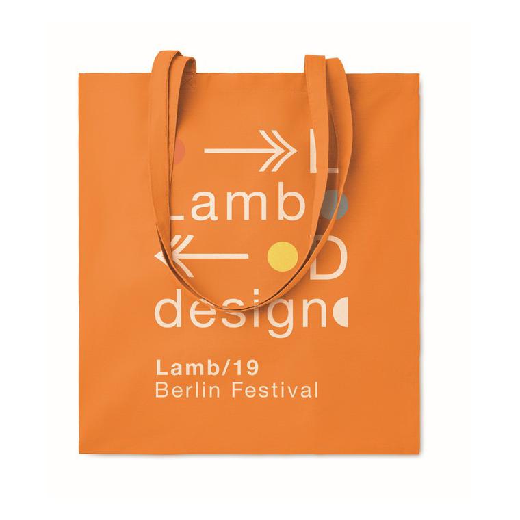 Sacoșă cumpărături din bumbac COTTONEL COLOUR ++ Portocaliu