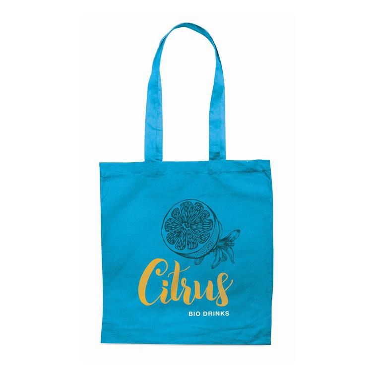 Sacoșă cumpărături din bumbac COTTONEL COLOUR ++ Turquoise