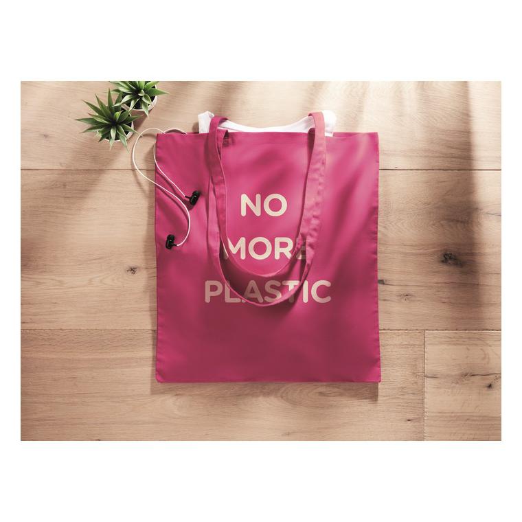 Sacoșă cumpărături din bumbac COTTONEL COLOUR ++ Fuchsia