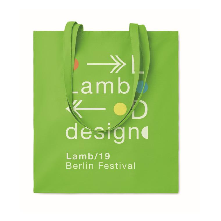 Sacoșă cumpărături din bumbac COTTONEL COLOUR ++ Lime