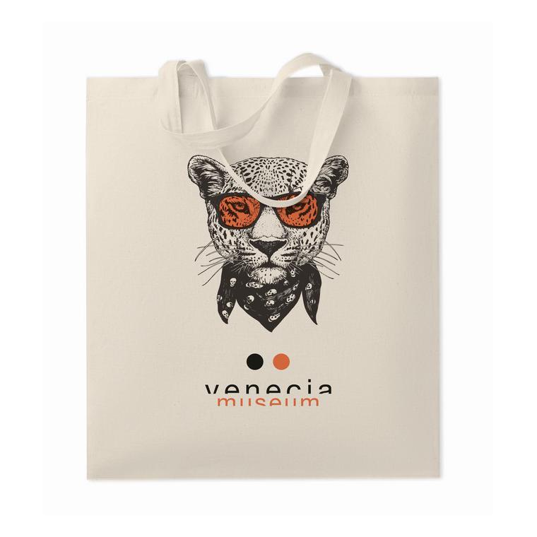 Sacoșă cumpărături din bumbac MARKETA + Bej