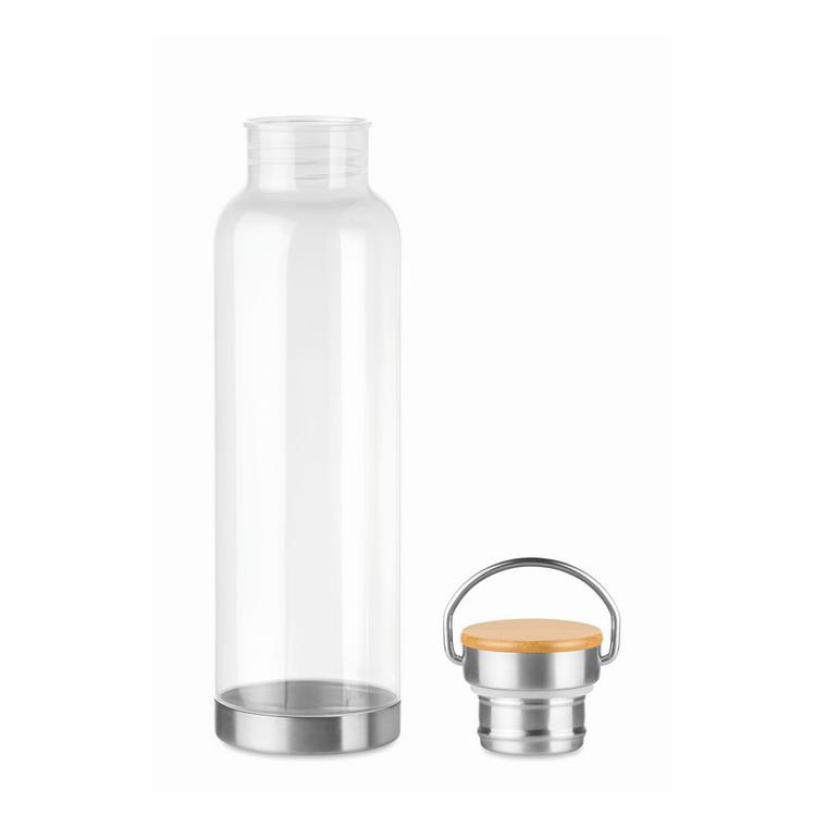 Sticlă tritan, capac din bambus HELSINKI BASIC Transparent