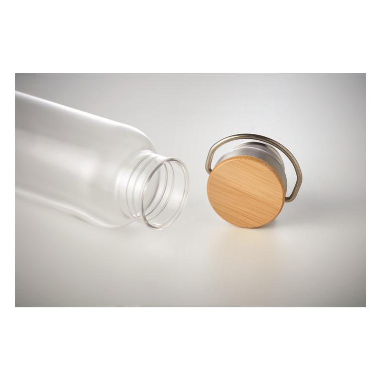 Sticlă tritan, capac din bambus HELSINKI BASIC Transparent