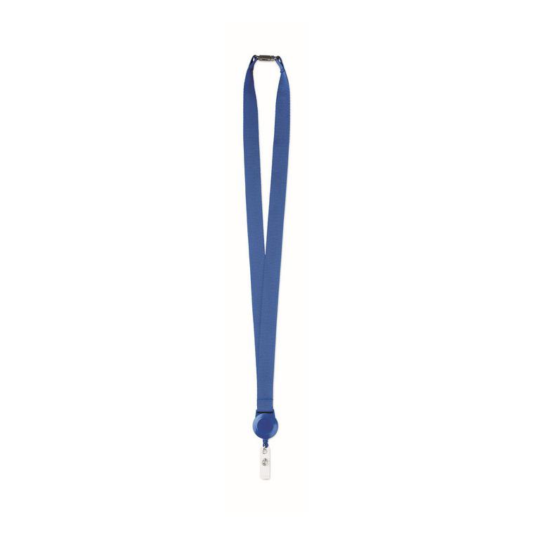 Lanyard cu suport pentru ecuson ZIP LANYARD Albastru regal