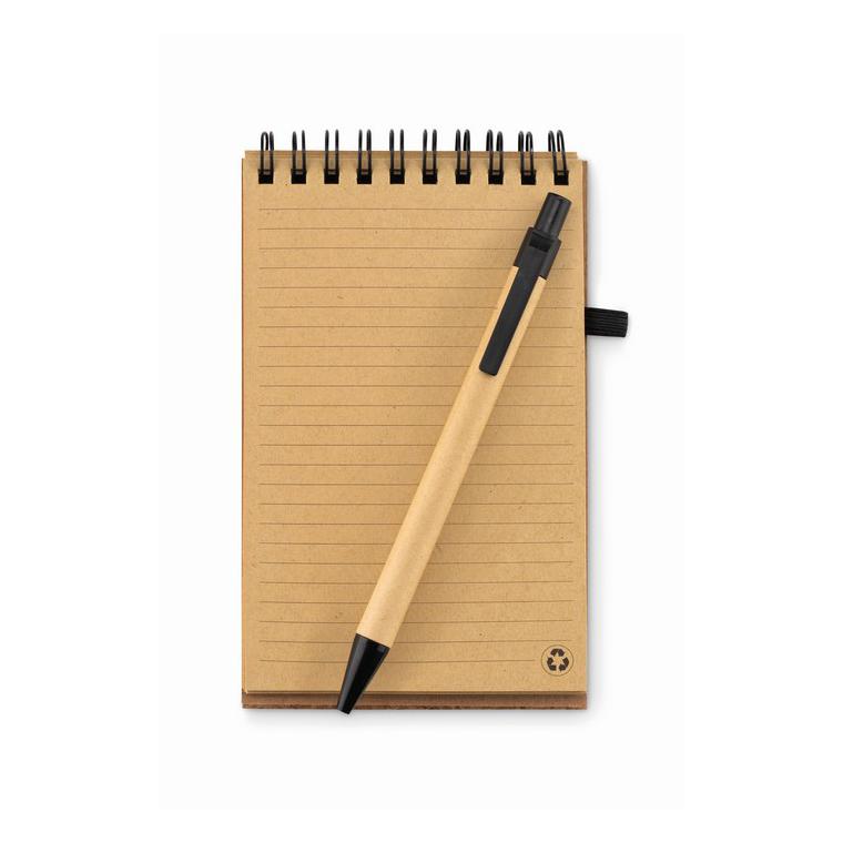 Notes A6, copertă plută, pix. SONORACORK Negru