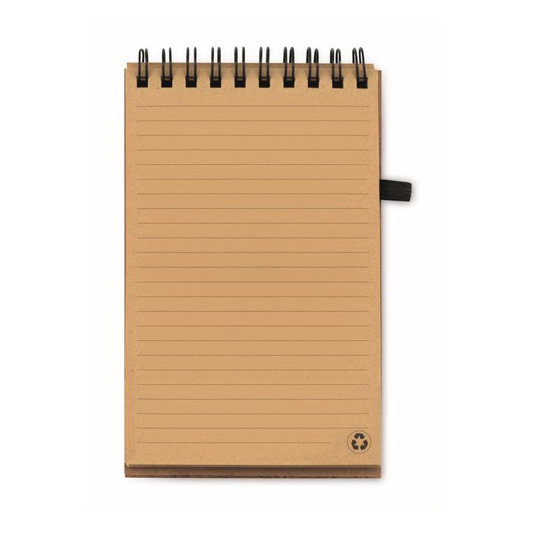 Notes A6, copertă plută, pix. SONORACORK Negru