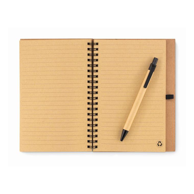 Notes din plută cu pix SONORA PLUSCORK Negru