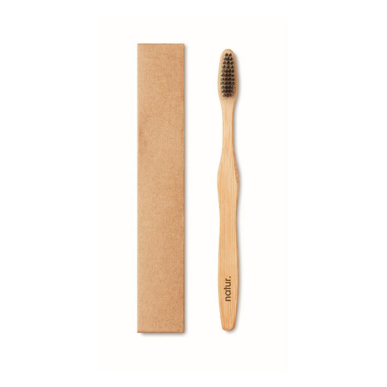 Periuță de dinți din bambus DENTOBRUSH Negru