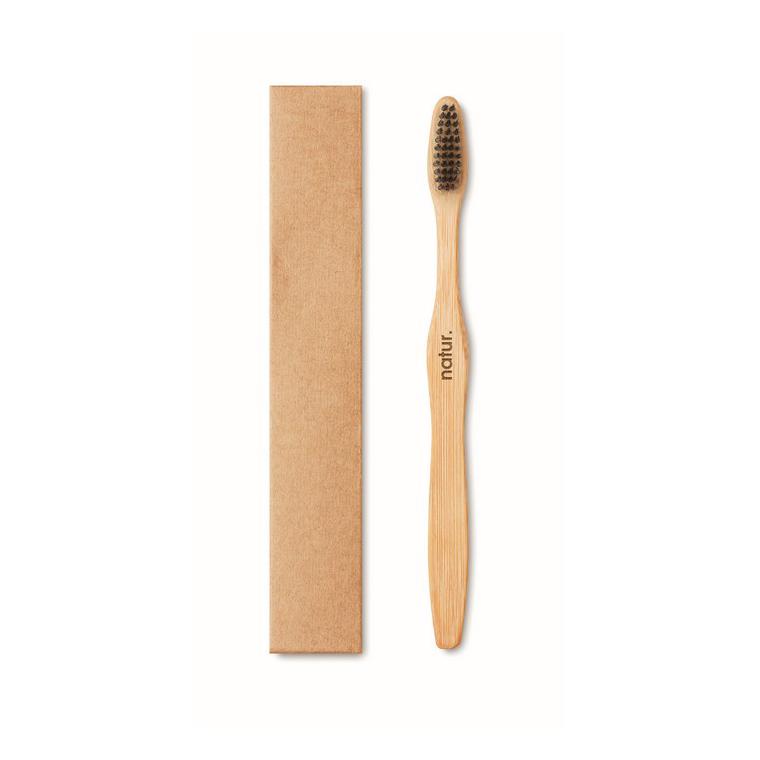 Periuță de dinți din bambus DENTOBRUSH Negru