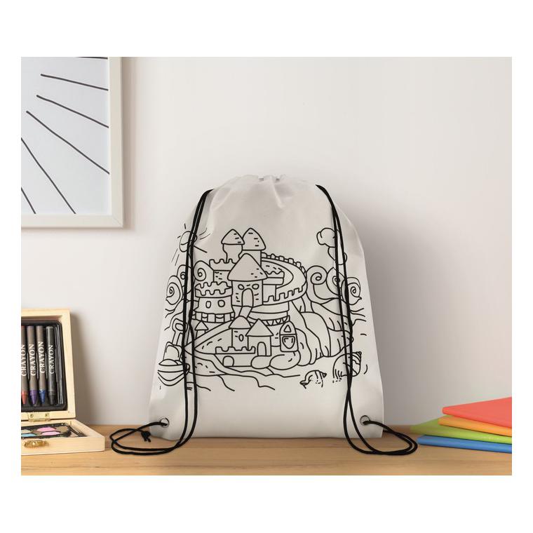 Sacoșă din material nețesut CARRYDRAW Alb