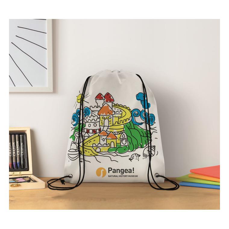 Sacoșă din material nețesut CARRYDRAW Alb