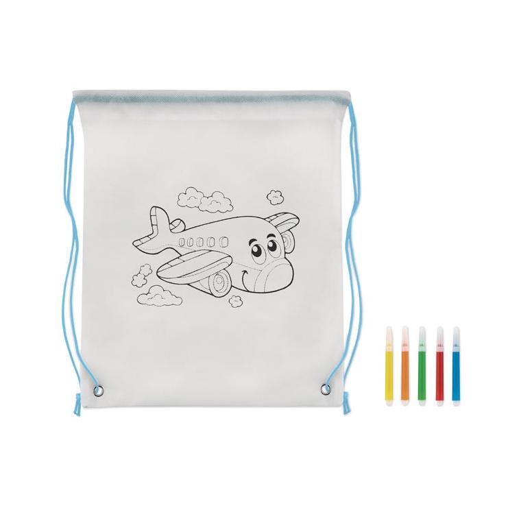 Sacoșă din material nețesut CARRYDRAW Albastru deschis