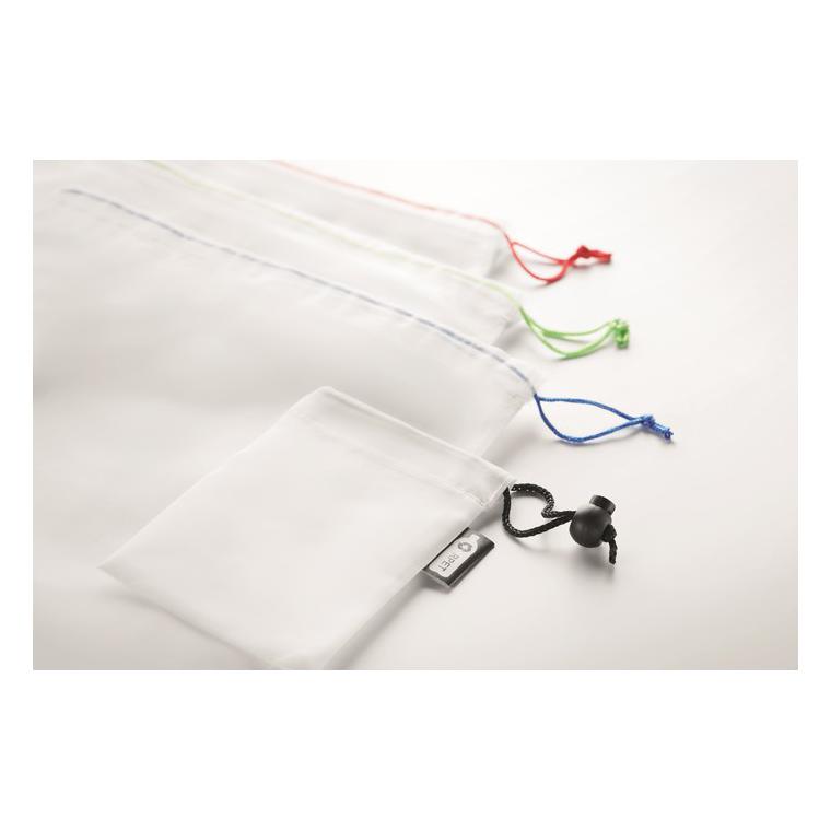 3 pungi din RPET pt alimente VEGGIE SET RPET Alb