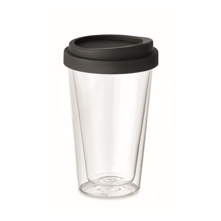 Pahar de borosilicat de 350ml BIELO TUMBLER Negru