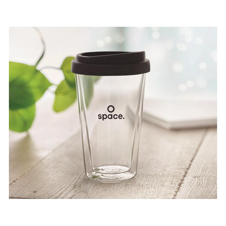 Pahar de borosilicat de 350ml BIELO TUMBLER Negru