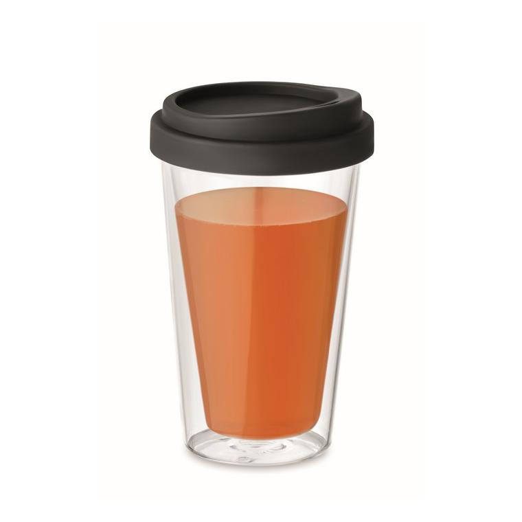 Pahar de borosilicat de 350ml BIELO TUMBLER Negru