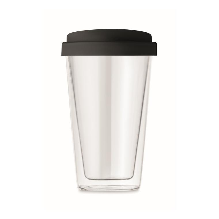 Pahar de borosilicat de 350ml BIELO TUMBLER Negru