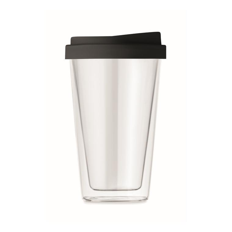 Pahar de borosilicat de 350ml BIELO TUMBLER Negru