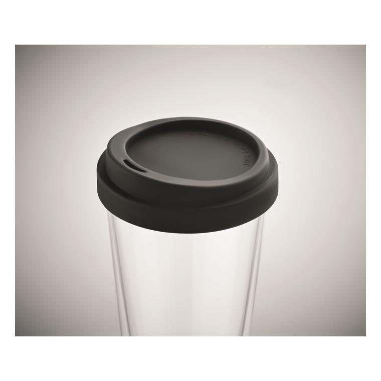 Pahar de borosilicat de 350ml BIELO TUMBLER Negru