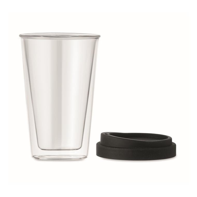 Pahar de borosilicat de 350ml BIELO TUMBLER Negru